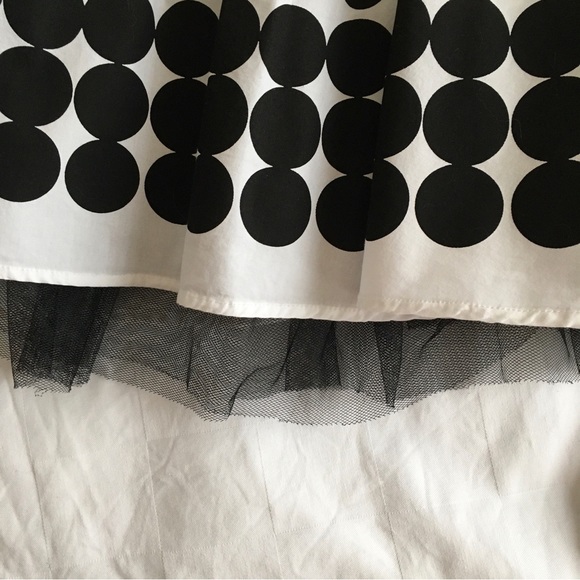 Ruby Rox Strapless Black and White Polka Dot Circle Skirt Dress with Belt - Picture 10 of 16